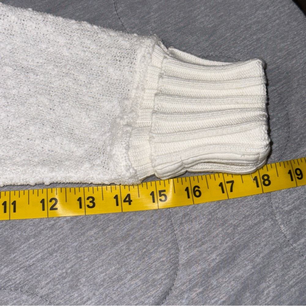 Sundays Cream Textured Hooded Sweater - Picture 8 of 11